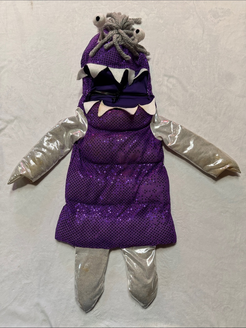 Disney CUSTOM Boo Monsters inc Costume with Silver Accents handmade